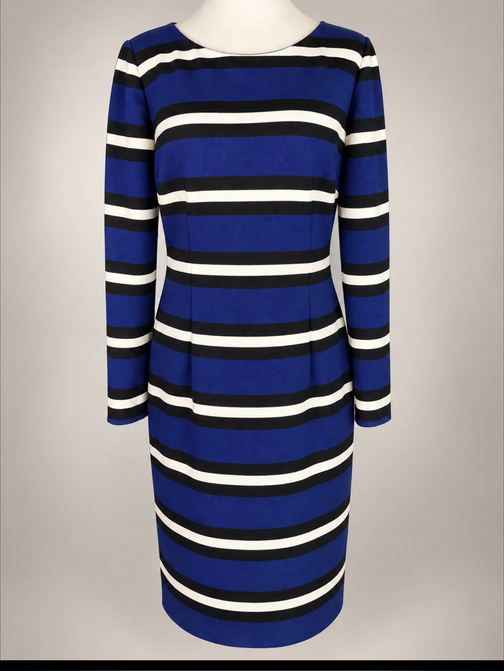Antonio Melani Size 6 NWOT Striped Bodycon Sheath Dress Dual Side Zippers